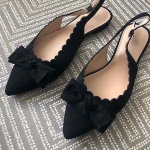 Essex Lane Black Sling-Back Flats
